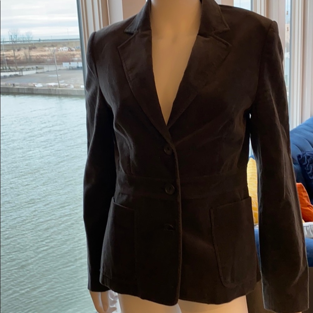 Banana Republic Blazer. Steel grey. Sz 8. FW-9